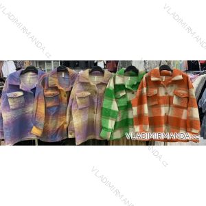 Kabát flaušový teplý dlouhý dámský (UNI S/M) ITALSKÁ MÓDA IMD20159