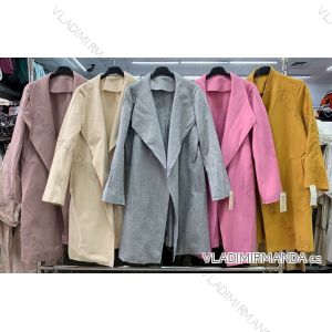 Kabát flaušový teplý dlouhý dámský (UNI S/M) ITALSKÁ MÓDA IMD20159