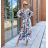 Sommerkleid Langarm geblümte Damen (UNI S / L) ITALIAN FASHION IMK20150
