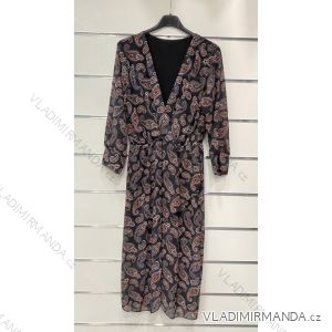 Sommerkleid Langarm geblümte Damen (UNI S / L) ITALIAN FASHION IMK20150