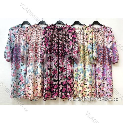 Kleid mit 3/4 Ärmeltasche für Damen (uni sl) ITALIAN Fashion IMWD20527
