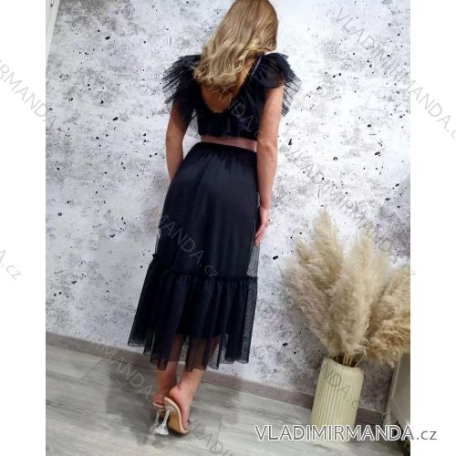 Kleid mit 3/4 Ärmeltasche für Damen (uni sl) ITALIAN Fashion IMWD20527