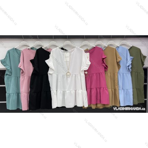 Kleid mit 3/4 Ärmeltasche für Damen (uni sl) ITALIAN Fashion IM3181746