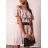 Kleid mit 3/4 Ärmeltasche für Damen (uni sl) ITALIAN Fashion IMWD20527