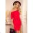 249-3 CASSIE - Kleid mit kurzen Ärmeln - rot