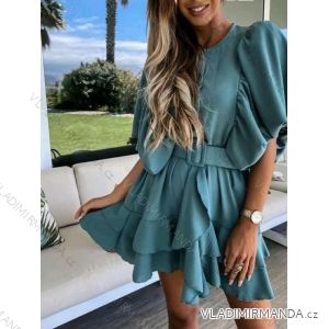 Elegantes Langarmkleid für Damen (S / M / L EINE GRÖSSE) ITALIENISCHE MODE IMWA21002