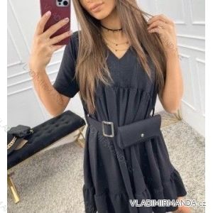 Kleid mit 3/4 Ärmeltasche für Damen (uni sl) ITALIAN Fashion IM3181746