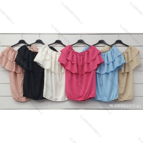 T-Shirt elegante Langarm Frauen (S / M ONE SIZE) ITALIENISCHE MODE IMWK21008