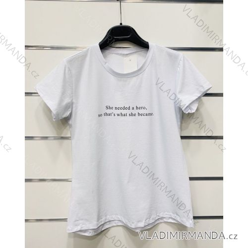 T-Shirt Kurzarm Frauen (S / M ONE SIZE) ITALIENISCHE MODE IMWK21002