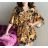 Sommer Langarm Blumenkleid mit Rüschen Frauen (UNI S / L) ITALIENISCHE MODE IMK20154