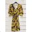 Sommer Langarm Blumenkleid mit Rüschen Frauen (UNI S / L) ITALIENISCHE MODE IMK20154