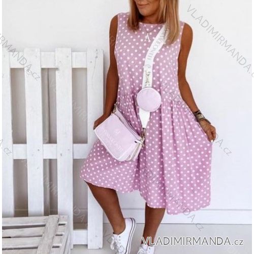 Kleid mit 3/4 Ärmeltasche für Damen (uni sl) ITALIAN Fashion IM3181746