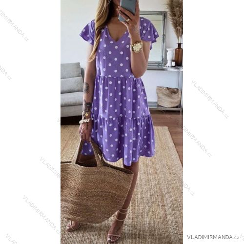 Kleid mit 3/4 Ärmeltasche für Damen (uni sl) ITALIAN Fashion IM3181746