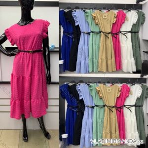 Kleid mit 3/4 Ärmeltasche für Damen (uni sl) ITALIAN Fashion IMWD20527
