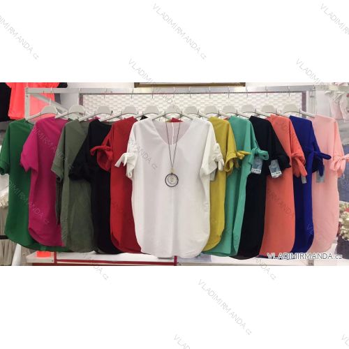 T-Shirt Kurzarm Frauen (UNI S / L) ITALIENISCHE MODE IMK20128