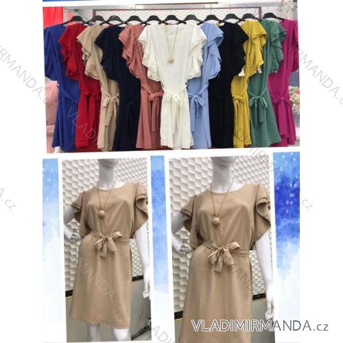 Kleid mit 3/4 Ärmeltasche für Damen (uni sl) ITALIAN Fashion IMWD20527