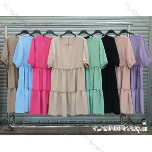 Kleid mit 3/4 Ärmeltasche für Damen (uni sl) ITALIAN Fashion IMWD20527