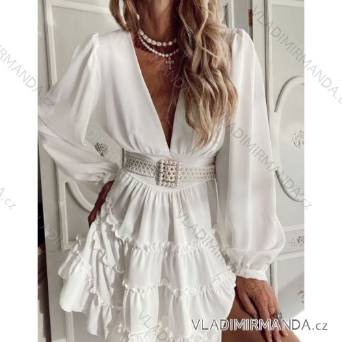 Kleid mit 3/4 Ärmeltasche für Damen (uni sl) ITALIAN Fashion IMWD20527