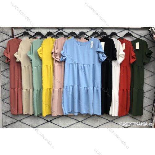 Kleid mit 3/4 Ärmeltasche für Damen (uni sl) ITALIAN Fashion IMWD20527