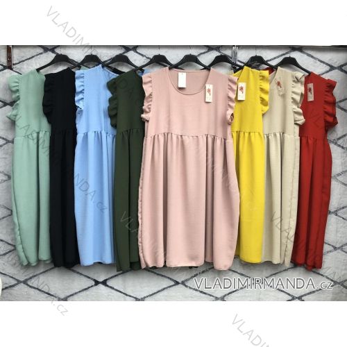 Kleid mit 3/4 Ärmeltasche für Damen (uni sl) ITALIAN Fashion IMWD20527