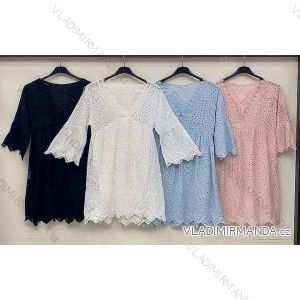 Kleid mit 3/4 Ärmeltasche für Damen (uni sl) ITALIAN Fashion IM3181746