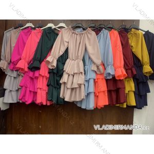 Kleid mit 3/4 Ärmeltasche für Damen (uni sl) ITALIAN Fashion IMWD20527