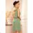 296-6 VICTORIA Trapezoidal dress - olive color