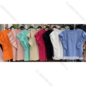 Kleid mit 3/4 Ärmeltasche für Damen (uni sl) ITALIAN Fashion IM3181746