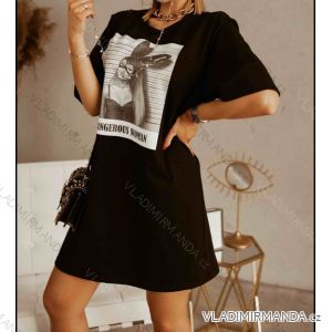 Kleid mit 3/4 Ärmeltasche für Damen (uni sl) ITALIAN Fashion IMWD20527