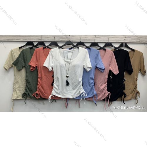 Kleid mit 3/4 Ärmeltasche für Damen (uni sl) ITALIAN Fashion IM3181746
