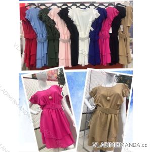 Kleid mit 3/4 Ärmeltasche für Damen (uni sl) ITALIAN Fashion IMWD20527