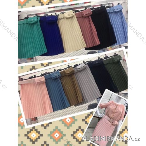 Kleid mit 3/4 Ärmeltasche für Damen (uni sl) ITALIAN Fashion IM3181746
