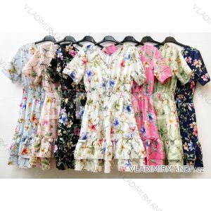 Kleid mit 3/4 Ärmeltasche für Damen (uni sl) ITALIAN Fashion IMWD20527