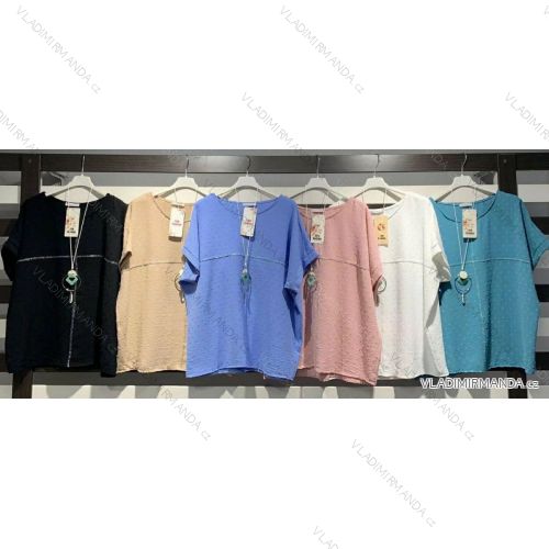 Kleid mit 3/4 Ärmeltasche für Damen (uni sl) ITALIAN Fashion IM3181746