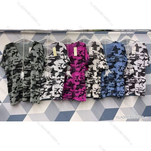 Kleid mit 3/4 Ärmeltasche für Damen (uni sl) ITALIAN Fashion IM3181746