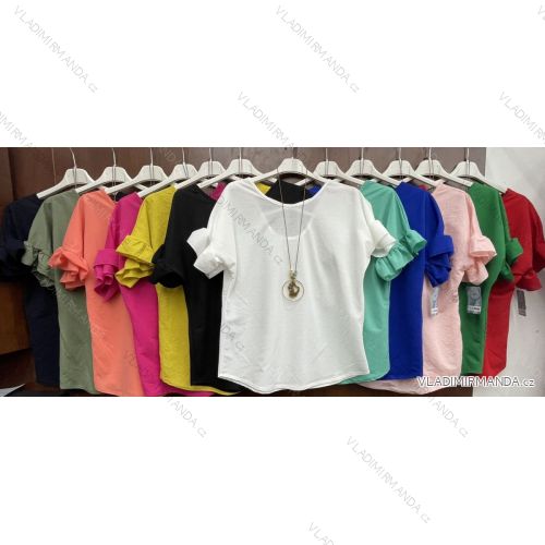 Šaty košilové 3/4 rukáv dámské tenké (uni s-l) ITALSKá MóDA IMWD201619