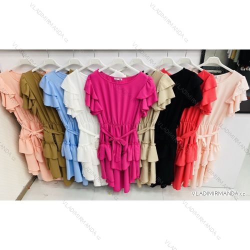 Kleid mit 3/4 Ärmeltasche für Damen (uni sl) ITALIAN Fashion IM3181746