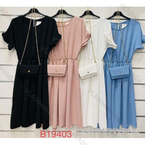 Sommerkleid Langarm geblümte Damen (UNI S / L) ITALIAN FASHION IMK20150