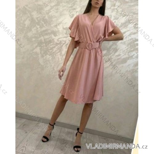 Elegantes Langarmkleid für Damen (S / M ONE SIZE) ITALIENISCHE MODE IMWP21u3727
