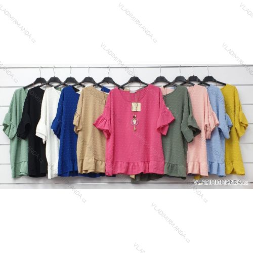 T-Shirt Kurzarm Frauen (S / M ONE SIZE) ITALIENISCHE MODE IMWA21017