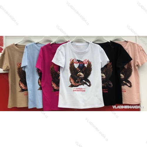 T-Shirt Kurzarm Frauen (S / M ONE SIZE) ITALIENISCHE MODE IMWA21017