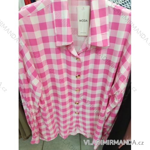 Langärmliges Tunika-Hemd (uni xl-3xl) ITALIENISCHE Mode IM720024