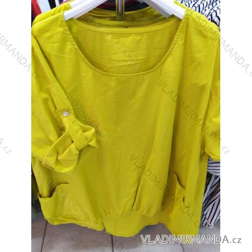 Kleid mit 3/4 Ärmeltasche für Damen (uni sl) ITALIAN Fashion IM3181746