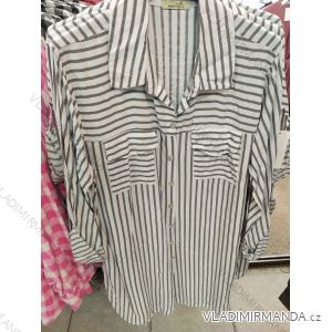 Langärmliges Tunika-Hemd (uni xl-3xl) ITALIENISCHE Mode IM720024