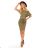 139-8 Sportkleid mit kurzen Ärmeln - olivfarben