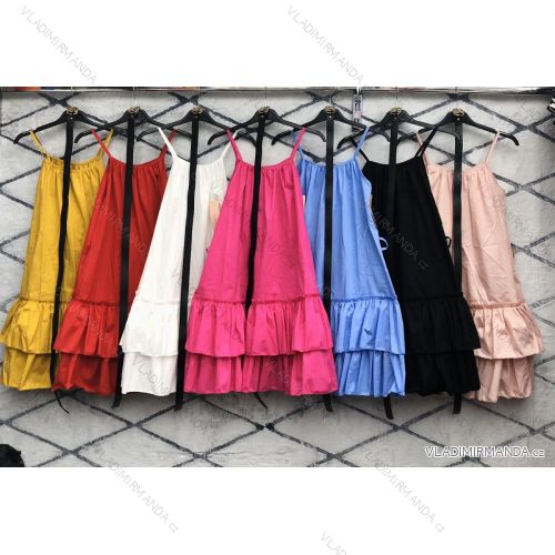 Kleid mit 3/4 Ärmeltasche für Damen (uni sl) ITALIAN Fashion IMWD20527