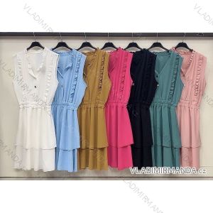 Kleid mit 3/4 Ärmeltasche für Damen (uni sl) ITALIAN Fashion IMWD20527