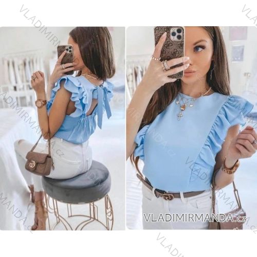 T-Shirt Kurzarm Frauen (UNI S / L) ITALIENISCHE MODE IMK20128