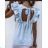 T-Shirt Kurzarm Frauen (UNI S / L) ITALIENISCHE MODE IMK20128