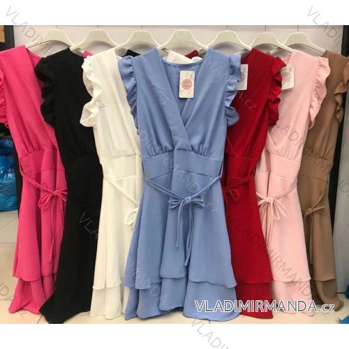 Kleid mit 3/4 Ärmeltasche für Damen (uni sl) ITALIAN Fashion IMWD20527